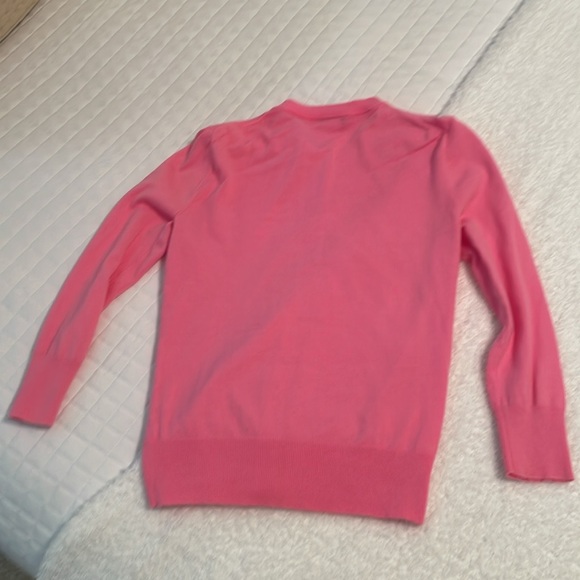 J. Crew XS Cotton Mix Jackie Cardigan Sweater #29350 Flamingo Neon Barbie Pink - Picture 7 of 7